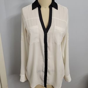 Express Portofino Ivory Black Trim Size XS
